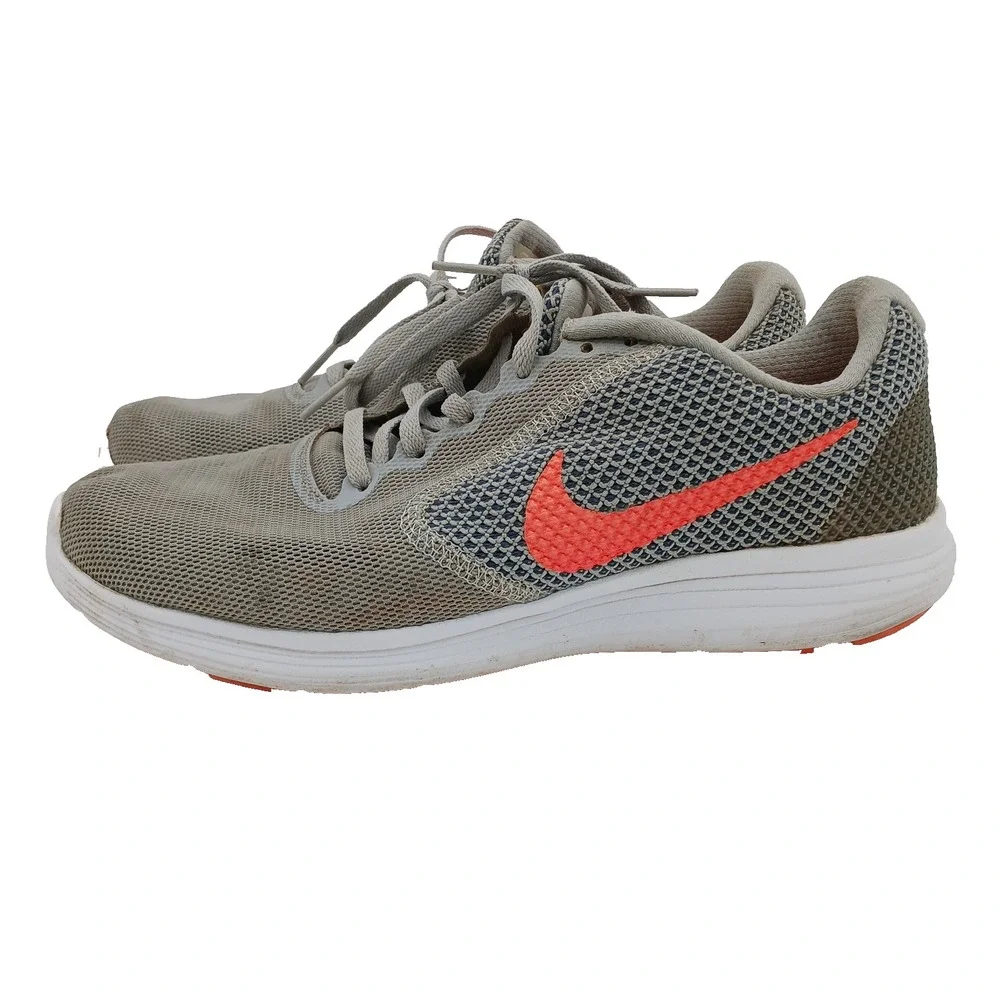 Nike Womens Running Shoes Revolution 3 Grey Orange Size 10 819303-002